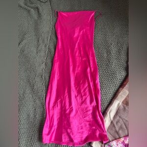 Elegant Pink Midi Dress